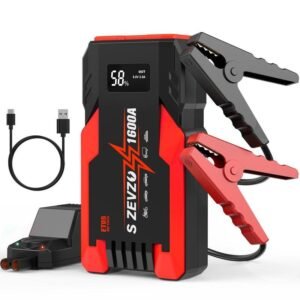 8000a Peak Portable Car Jump Starter with LED Light – Emergency Booster Battery Pack, Power Bank, Wireless Charging, Car Battery Jump Starter Tool​